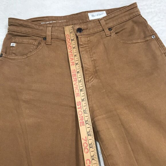 ADRIANO GOLDSCHMIED Saige Jean Women 29(30x28) Ginger Wide Leg Crop - Picture 6 of 14